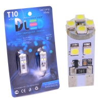 Светодиодная автолампа T10 W5W - стабилизатор 8 SMD 3528   (2шт.)